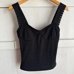 Show Me Your Mumu Black Corset Tank Ribbed